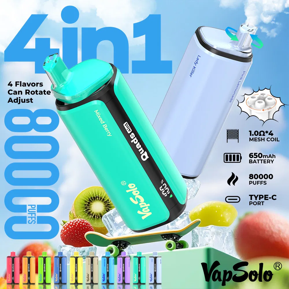 Vapsolo Quads 80k Puffs: Τέσσερα δοχεία, ένα ραβδί, ένας μήνας εναλλαγής